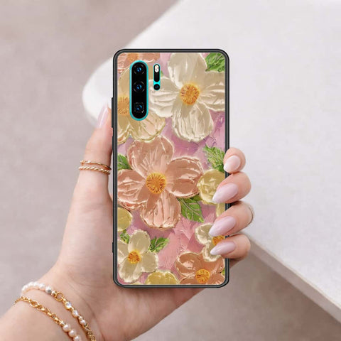 Huawei P30 Pro Cover - Floral Series 4 - HQ Ultra Shine Premium Infinity Glass Soft Silicon Borders Case