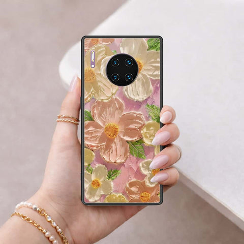 Huawei Mate 30 Pro Cover - Floral Series 4 - HQ Ultra Shine Premium Infinity Glass Soft Silicon Borders Case