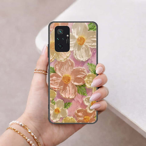 Xiaomi Redmi Note 10 Pro 4G Cover - Floral Series 4 - HQ Ultra Shine Premium Infinity Glass Soft Silicon Borders Case