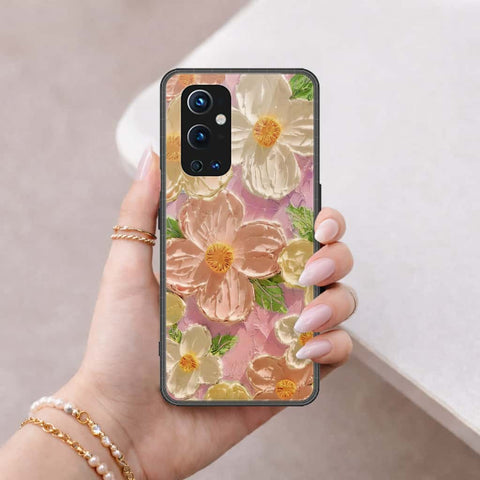 OnePlus 9 Pro Cover - Floral Series 4 - HQ Ultra Shine Premium Infinity Glass Soft Silicon Borders Case