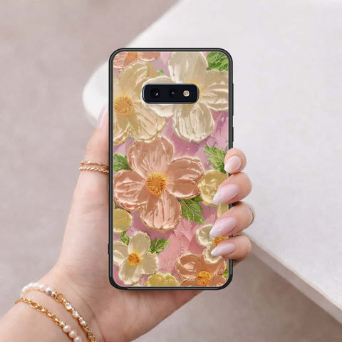 Samsung Galaxy S10e Cover - Floral Series 4 - HQ Ultra Shine Premium Infinity Glass Soft Silicon Borders Case