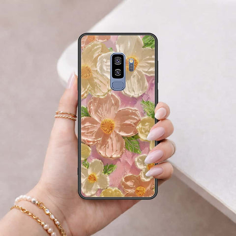 Samsung Galaxy S9 Plus Cover - Floral Series 4 - HQ Ultra Shine Premium Infinity Glass Soft Silicon Borders Case