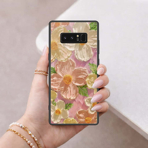 Samsung Galaxy Note 8 Cover - Floral Series 4 - HQ Ultra Shine Premium Infinity Glass Soft Silicon Borders Case
