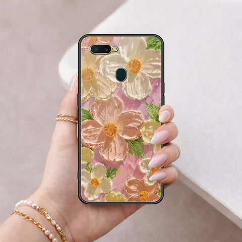 Oppo A12s Cover - Floral Series 4 - HQ Ultra Shine Premium Infinity Glass Soft Silicon Borders Case
