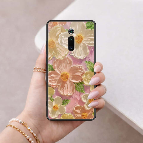 Xiaomi Mi 9T Pro Cover - Floral Series 4 - HQ Ultra Shine Premium Infinity Glass Soft Silicon Borders Case