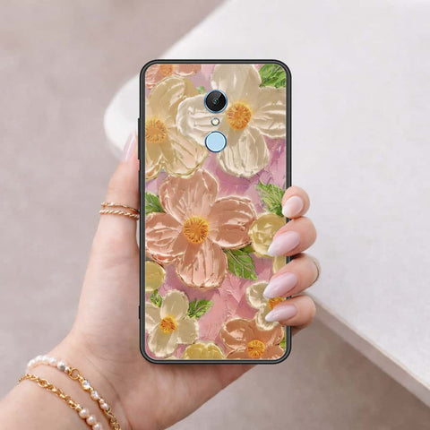 Xiaomi Redmi Note 5 / Redmi 5 Plus Cover - Floral Series 4 - HQ Ultra Shine Premium Infinity Glass Soft Silicon Borders Case