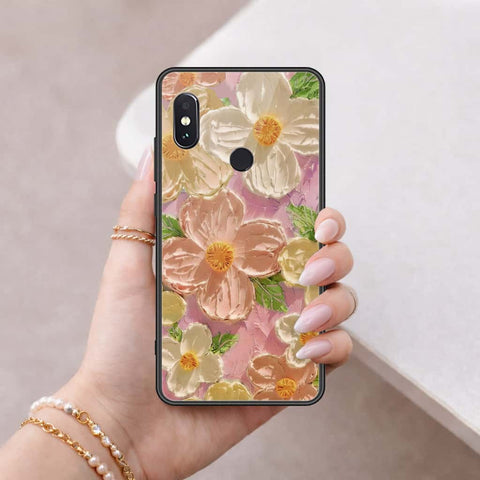 Xiaomi Redmi Note 5 Pro Cover - Floral Series 4 - HQ Ultra Shine Premium Infinity Glass Soft Silicon Borders Case