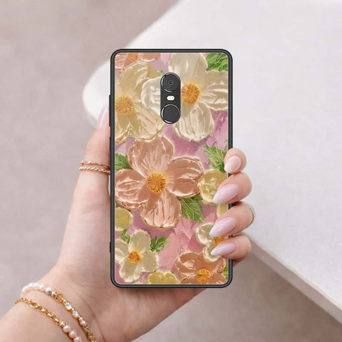 Xiaomi Redmi Note 4 / 4X Cover - Floral Series 4 - HQ Ultra Shine Premium Infinity Glass Soft Silicon Borders Case