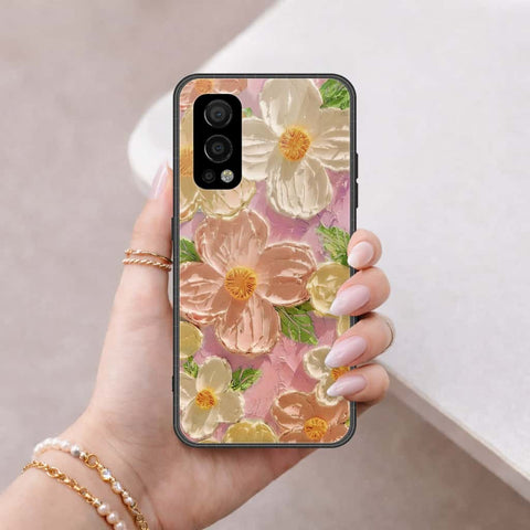 OnePlus Nord 2 Cover - Floral Series 4 - HQ Ultra Shine Premium Infinity Glass Soft Silicon Borders Case