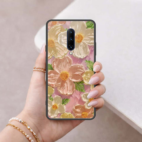 OnePlus 7 Pro Cover - Floral Series 4 - HQ Ultra Shine Premium Infinity Glass Soft Silicon Borders Case