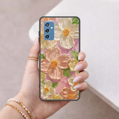 Samsung Galaxy M52 5G Cover - Floral Series 4 - HQ Ultra Shine Premium Infinity Glass Soft Silicon Borders Case