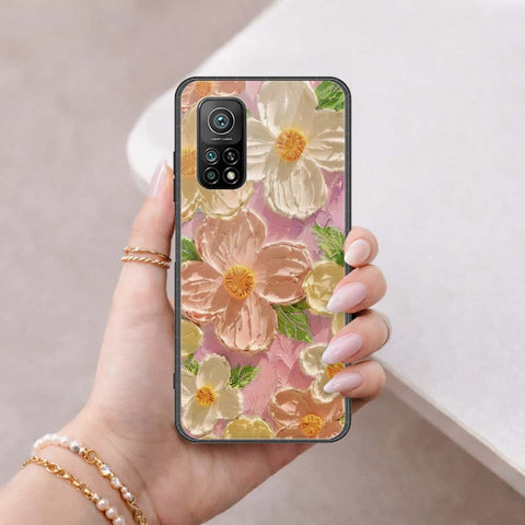 Xiaomi Mi 10T Cover - Floral Series 4 - HQ Ultra Shine Premium Infinity Glass Soft Silicon Borders Case