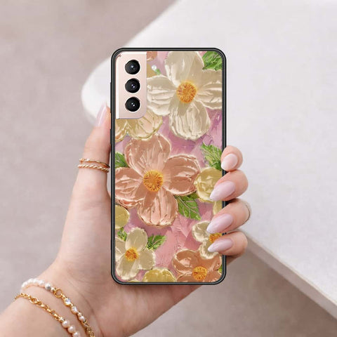 Samsung Galaxy S22 5G Cover - Floral Series 4 - HQ Ultra Shine Premium Infinity Glass Soft Silicon Borders Case