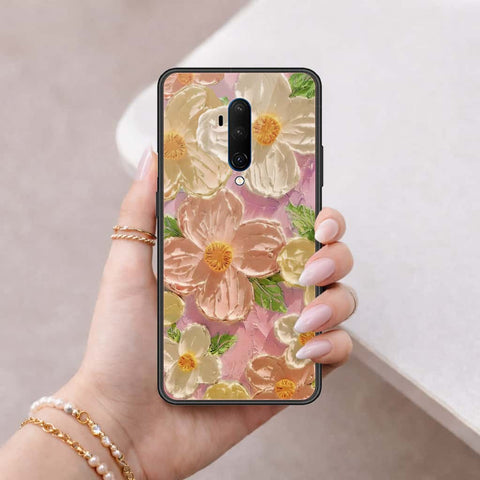 OnePlus 7T Pro Cover - Floral Series 4 - HQ Ultra Shine Premium Infinity Glass Soft Silicon Borders Case