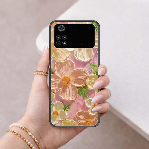 Xiaomi Poco M4 Pro Cover - Floral Series 4 - HQ Ultra Shine Premium Infinity Glass Soft Silicon Borders Case