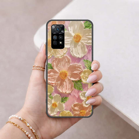 Xiaomi Redmi Note 11 Pro Cover - Floral Series 4 - HQ Ultra Shine Premium Infinity Glass Soft Silicon Borders Case