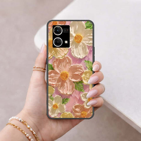 Oppo Reno 8 4G Cover - Floral Series 4 - HQ Ultra Shine Premium Infinity Glass Soft Silicon Borders Case