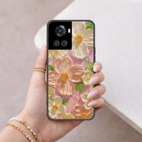 OnePlus 10R Cover - Floral Series 4 - HQ Ultra Shine Premium Infinity Glass Soft Silicon Borders Case