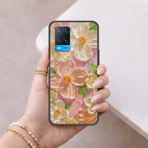 Oppo A54 4G Cover - Floral Series 4 - HQ Ultra Shine Premium Infinity Glass Soft Silicon Borders Case
