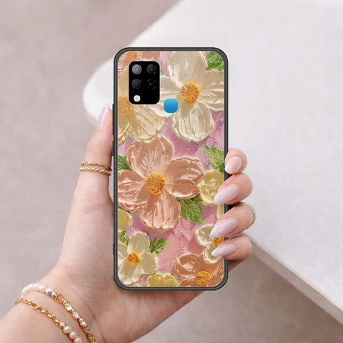 Infinix Hot 10s Cover - Floral Series 4 - HQ Ultra Shine Premium Infinity Glass Soft Silicon Borders Case
