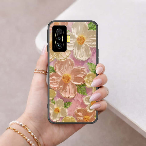 Xiaomi Poco F4 GT Cover - Floral Series 4 - HQ Ultra Shine Premium Infinity Glass Soft Silicon Borders Case