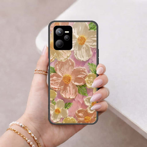 Realme V25 Cover - Floral Series 4 - HQ Ultra Shine Premium Infinity Glass Soft Silicon Borders Case