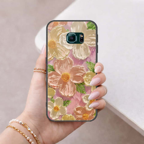 Samsung Galaxy S6 Edge Plus Cover - Floral Series 4 - HQ Ultra Shine Premium Infinity Glass Soft Silicon Borders Case