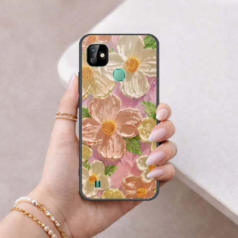 Infinix Smart HD 2021 Cover - Floral Series 4 - HQ Ultra Shine Premium Infinity Glass Soft Silicon Borders Case