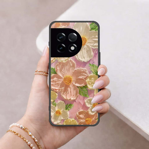 OnePlus Ace 2 Cover - Floral Series 4 - HQ Ultra Shine Premium Infinity Glass Soft Silicon Borders Case