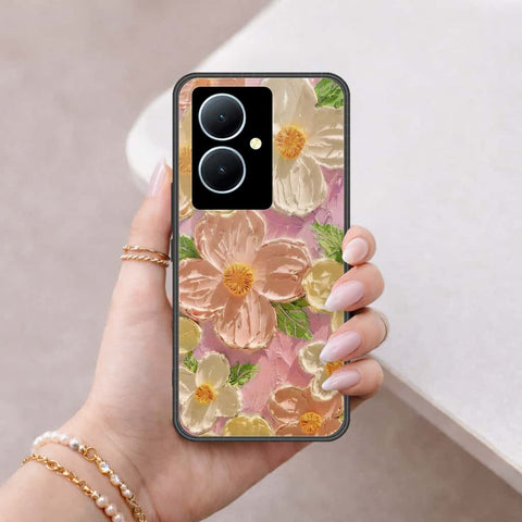 Vivo Y78 Plus 5G Cover - Floral Series 4 - HQ Ultra Shine Premium Infinity Glass Soft Silicon Borders Case