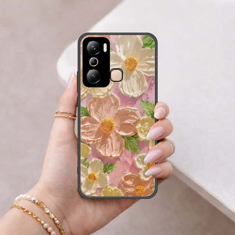 Infinix Hot 20i Cover - Floral Series 4 - HQ Ultra Shine Premium Infinity Glass Soft Silicon Borders Case