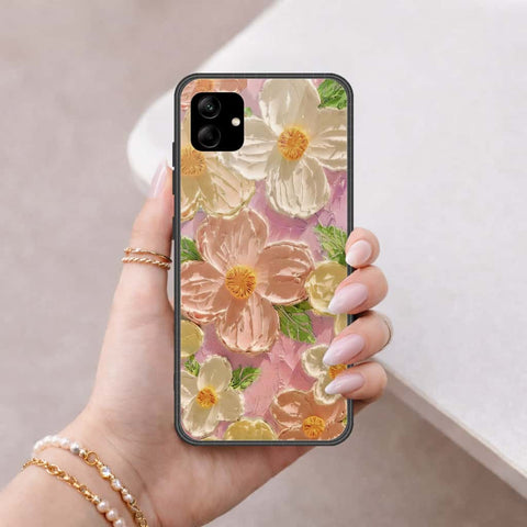 Samsung Galaxy F17 Cover - Floral Series 4 - HQ Ultra Shine Premium Infinity Glass Soft Silicon Borders Case