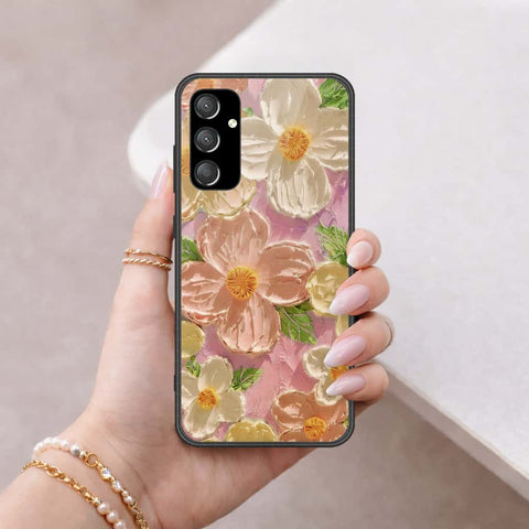 Samsung Galaxy A14 Cover - Floral Series 4 - HQ Ultra Shine Premium Infinity Glass Soft Silicon Borders Case