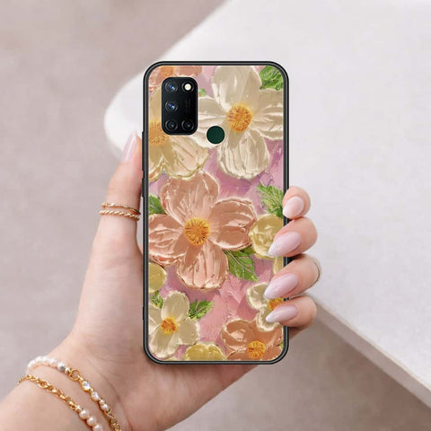 Realme C17 Cover - Floral Series 4 - HQ Ultra Shine Premium Infinity Glass Soft Silicon Borders Case