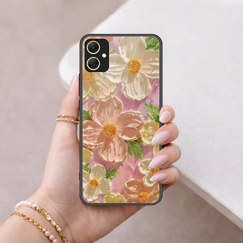 Samsung Galaxy M05 Cover - Floral Series 4 - HQ Ultra Shine Premium Infinity Glass Soft Silicon Borders Case