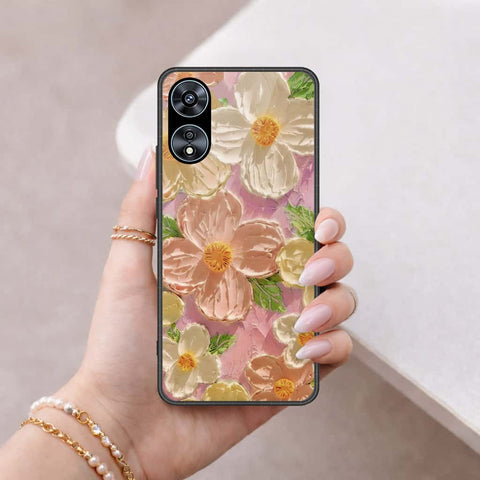 Oppo A78 4G Cover - Floral Series 4 - HQ Ultra Shine Premium Infinity Glass Soft Silicon Borders Case