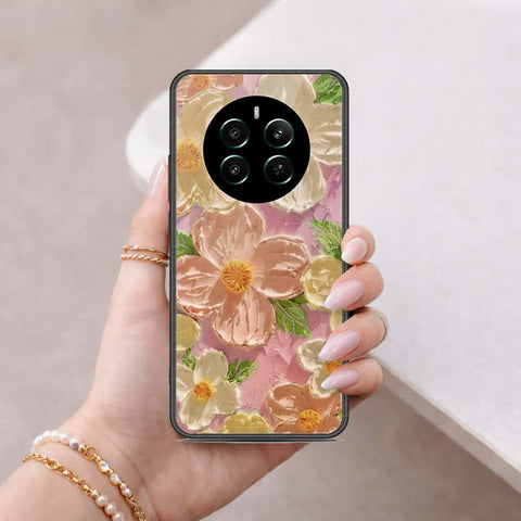 Realme Narzo 70 Cover - Floral Series 4 - HQ Ultra Shine Premium Infinity Glass Soft Silicon Borders Case