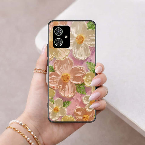 Motorola Moto G54 Cover - Floral Series 4 - HQ Ultra Shine Premium Infinity Glass Soft Silicon Borders Case