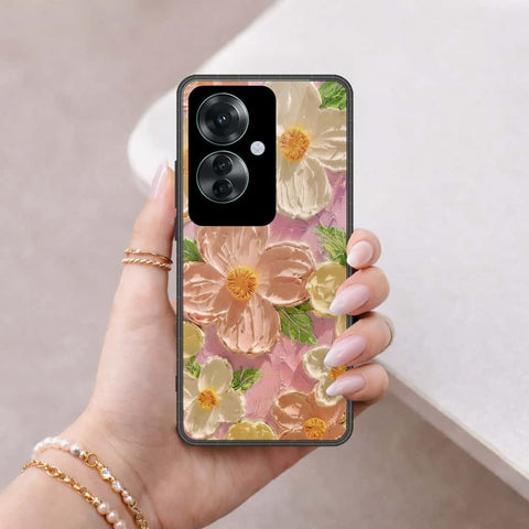 Oppo Reno 11F 5G Cover - Floral Series 4 - HQ Ultra Shine Premium Infinity Glass Soft Silicon Borders Case
