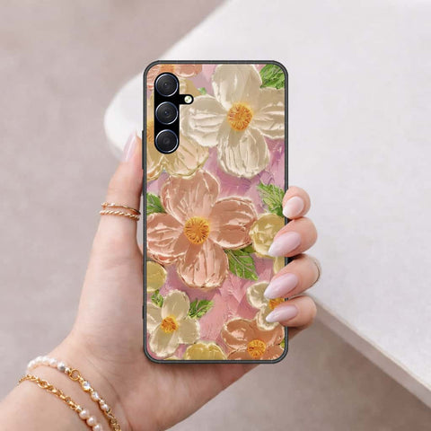 Samsung Galaxy M34 5G Cover - Floral Series 4 - HQ Ultra Shine Premium Infinity Glass Soft Silicon Borders Case