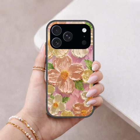 iPhone 17 Pro - Floral Series 4 - HQ Ultra Shine Premium Infinity Glass Soft Silicon Borders Case