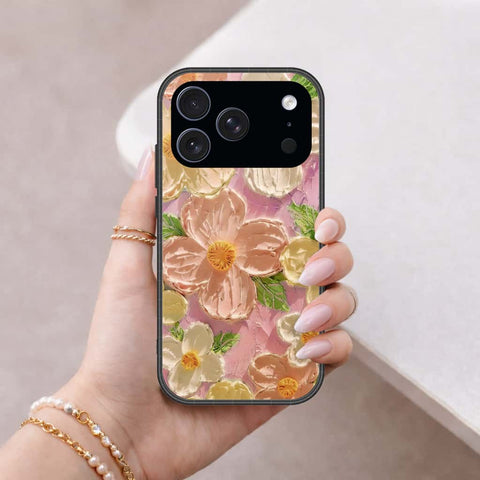 iPhone 17 Pro Max - Floral Series 4 - HQ Ultra Shine Premium Infinity Glass Soft Silicon Borders Case