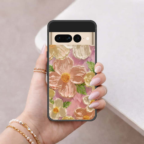 Google Pixel 7 Pro Cover - Floral Series 4 - HQ Ultra Shine Premium Infinity Glass Soft Silicon Borders Case