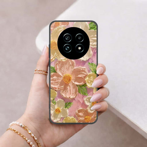 Realme 13 Plus 5G Cover - Floral Series 4 - HQ Ultra Shine Premium Infinity Glass Soft Silicon Borders Case