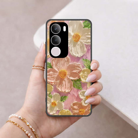 Vivo Y19 5G Cover - Floral Series 4 - HQ Ultra Shine Premium Infinity Glass Soft Silicon Borders Case