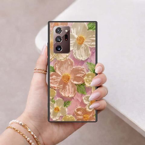 Samsung Galaxy Note 20 Ultra Cover - Floral Series 4 - HQ Ultra Shine Premium Infinity Glass Soft Silicon Borders Case