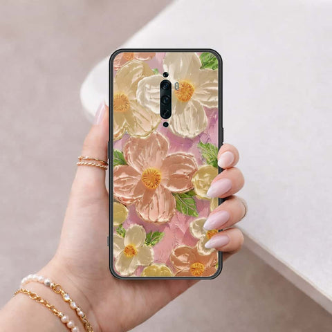 Oppo Reno 2F Cover - Floral Series 4 - HQ Ultra Shine Premium Infinity Glass Soft Silicon Borders Case