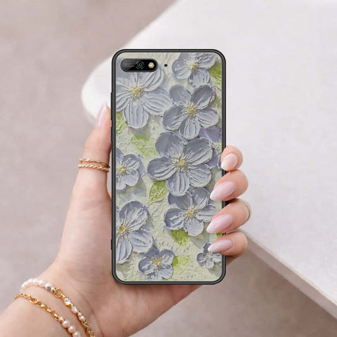 Huawei Y6 Prime 2018 Cover - Floral Series 4 - HQ Ultra Shine Premium Infinity Glass Soft Silicon Borders Case
