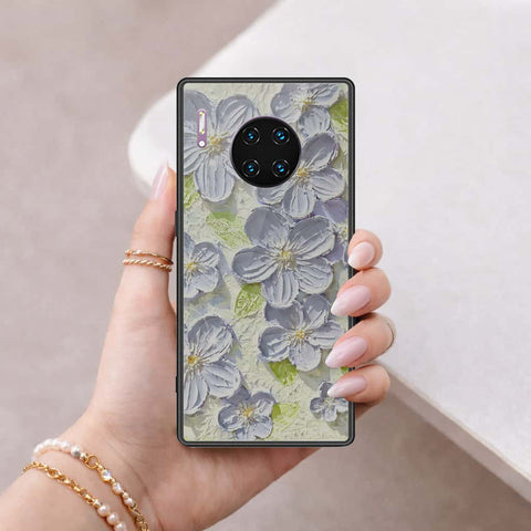 Huawei Mate 30 Pro Cover - Floral Series 4 - HQ Ultra Shine Premium Infinity Glass Soft Silicon Borders Case