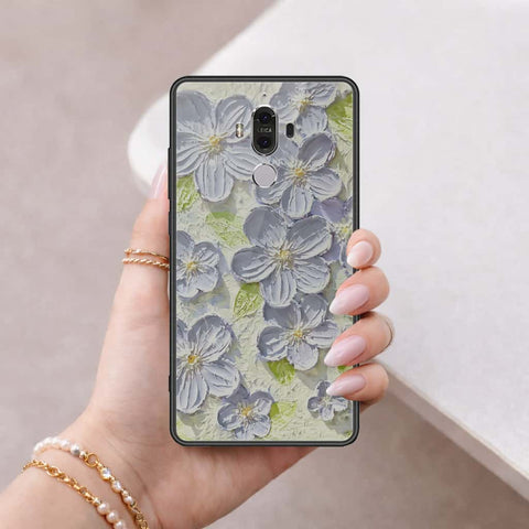 Huawei Mate 9 Cover - Floral Series 4 - HQ Ultra Shine Premium Infinity Glass Soft Silicon Borders Case